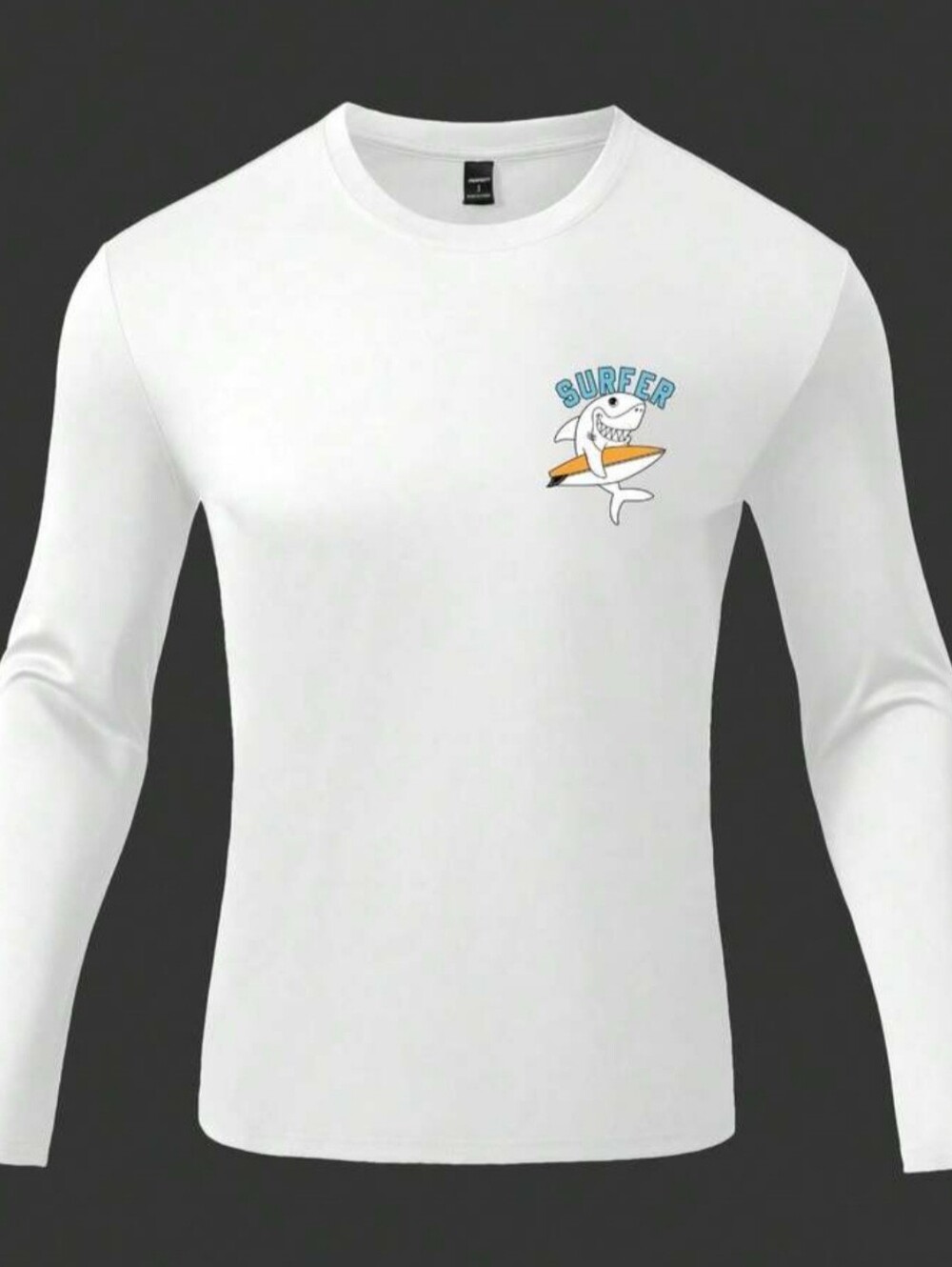 Manfinity Surfspeed Men's Long Sleeve Graphic Rashguard White Size XL BE-3800